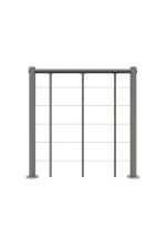 Parapeito com cordas inferiores e corrimão em PVC - Image 2