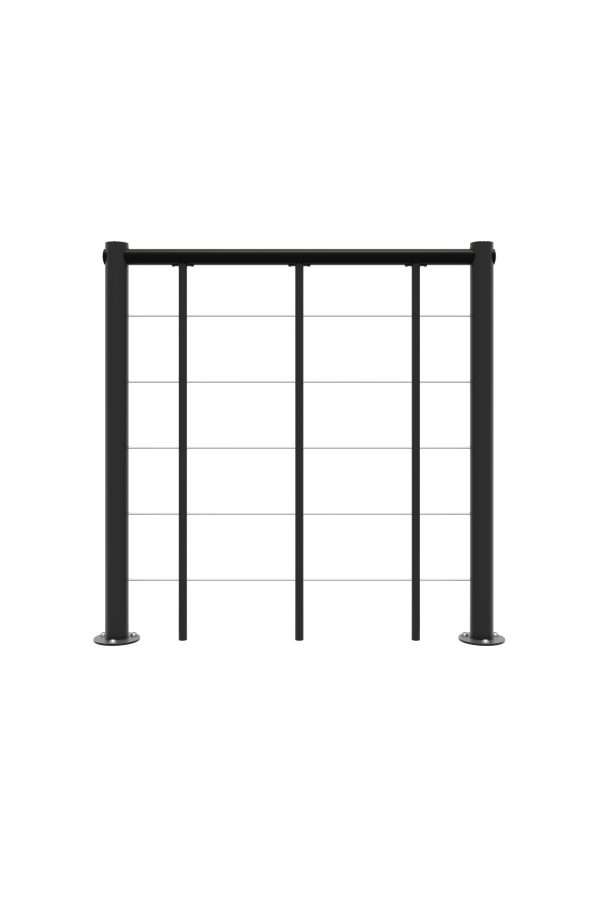 Minka_Bruestungsgelaender_Untergurte_PVC_grau_1 Parapeito com cordas inferiores e corrimão em PVC - Image 1